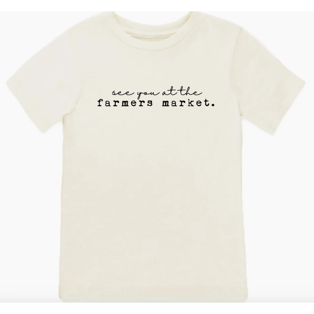 Tenth + Pine Farmer's Market Black + Natural Organic Tee Tops 3 Tenth + Pine Farmer's Market Black + Natural Organic Tee Tops