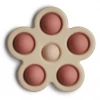 Mushie Rose + Blush + Shifting Sand Flower Press Toy Toys