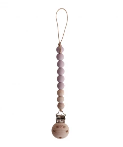 Mushie Pacifier Goods Mauve Cleo Pacifier Clip