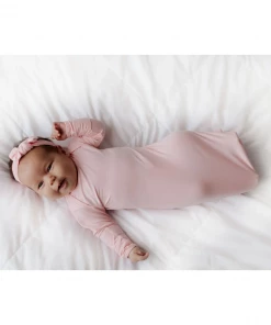 Three Little Tots Light Pink Knotted Gown