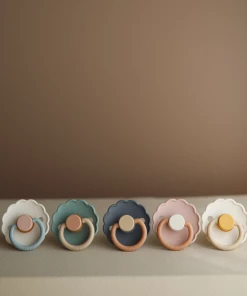 Frigg Peony Color Block Daisy Natural Pacifier Pacifier Goods