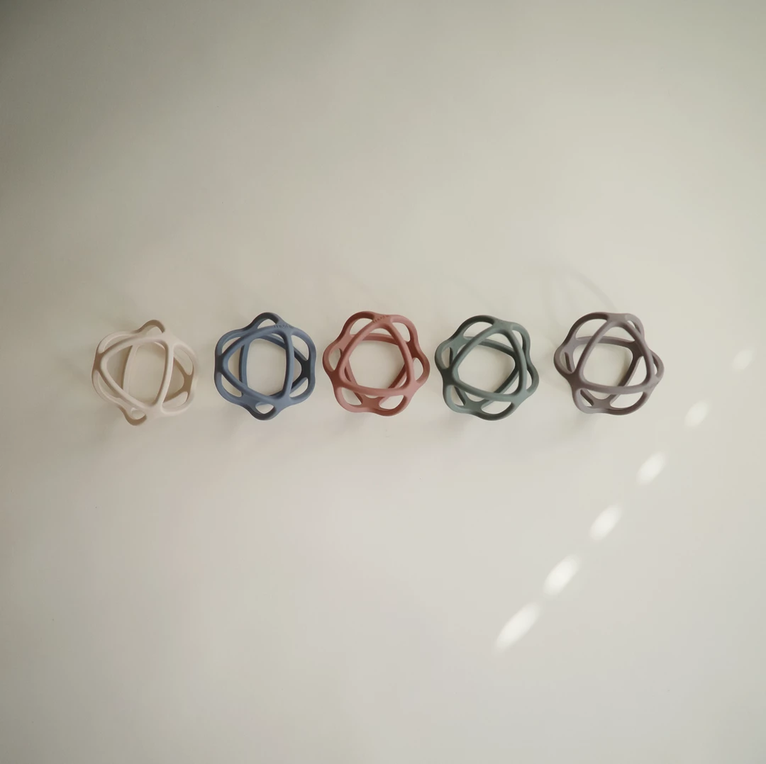 Mushie Toys Woodchuck Ball Teether Toy 4 Mushie Toys Woodchuck Ball Teether Toy