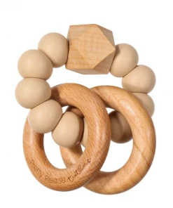 Pretty Please Teethers Oat Sawyer Xl Teething Ring Rattle Toy Toys