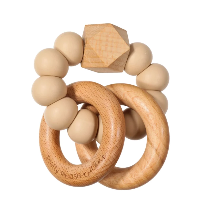 Pretty Please Teethers Oat Sawyer Xl Teething Ring Rattle Toy Toys 3 Pretty Please Teethers Oat Sawyer Xl Teething Ring Rattle Toy Toys