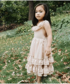 Bailey's Blossoms Dresses Champagne Ruffle Maxi Dress