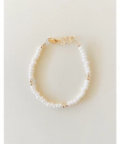 Little Lunds Co Cream + Tiny Gold Bracelet Jewelry