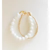 Little Lunds Co Jewelry White Bubble + Gold Double Bracelet