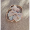 Mae + Skye Hazel Wood Mini Pinwheel Bow Nylon Headband