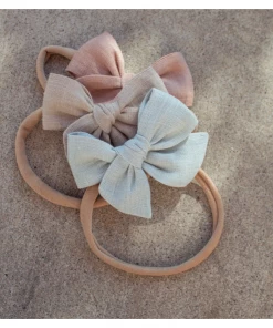 Mae + Skye Meadow Mini Pinwheel Bow Nylon Headband