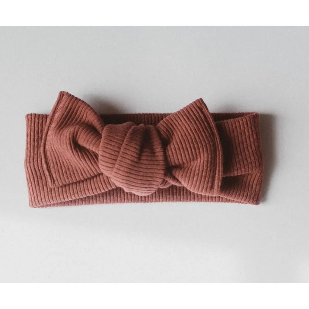 Mae + Skye Headwear Brick Ribbed Knit Headwrap 3 Mae + Skye Headwear Brick Ribbed Knit Headwrap