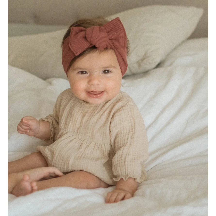 Mae + Skye Headwear Brick Ribbed Knit Headwrap 4 Mae + Skye Headwear Brick Ribbed Knit Headwrap