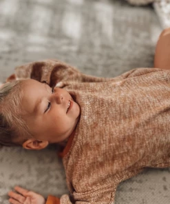 Minikane Overalls + Rompers Copper Long Sleeve Bubble Romper