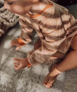 Dolls + Plushies Copper Long Sleeve Bubble Minikane Romper