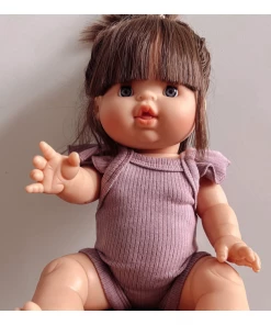 Dusty Purple Romper Ruffle Sleeve Minikane Clothing Dolls + Plushies