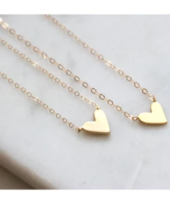 Mesa Blue Mother Daughter Set Heart Necklaces