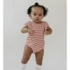 Joss + J Tangerine Stripes Bamboo Flutter Sleeve Leotard