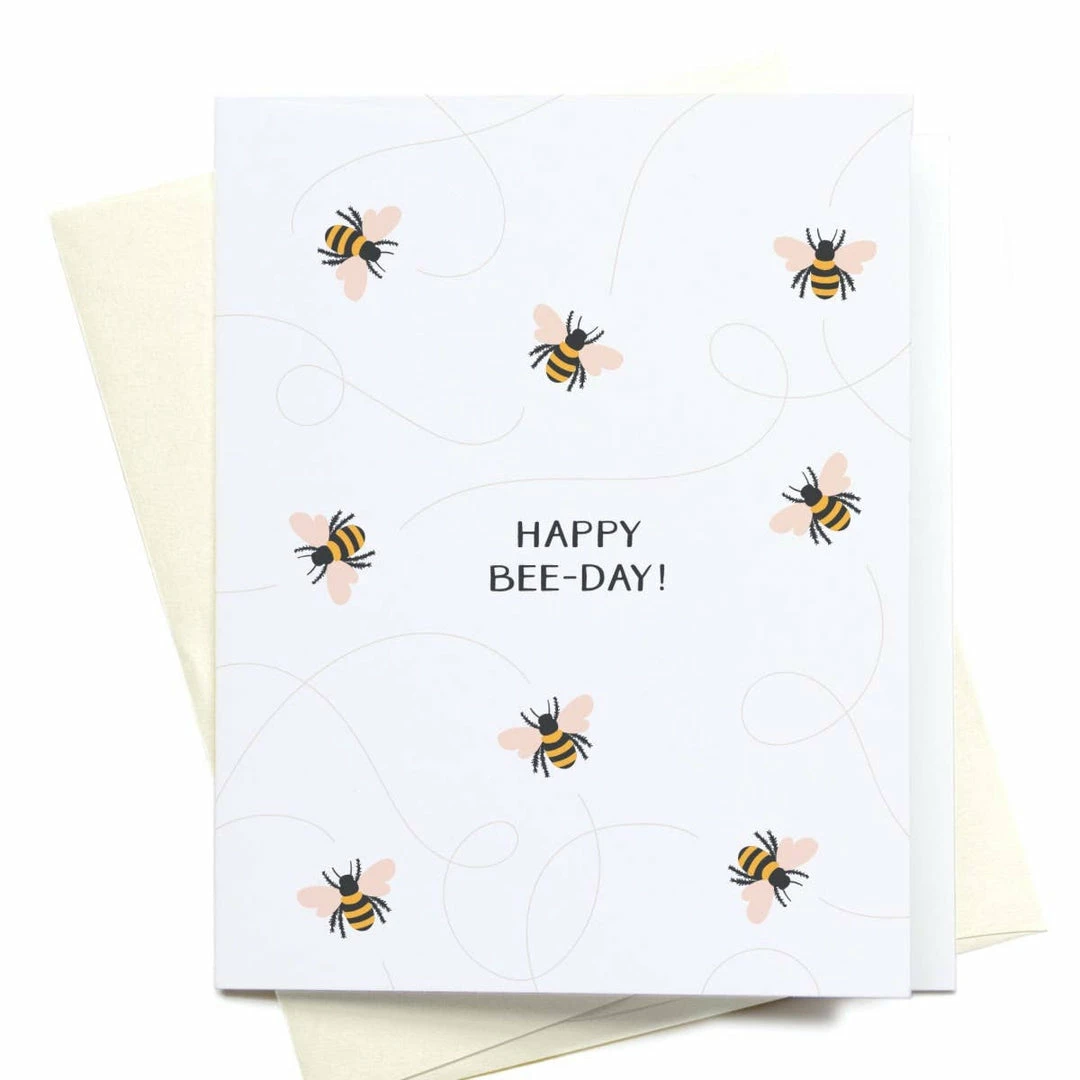 Onderkast Happy Bee-day Greeting Card 3 Onderkast Happy Bee-day Greeting Card