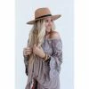 J+j Brown Venice Wide Brim Hat