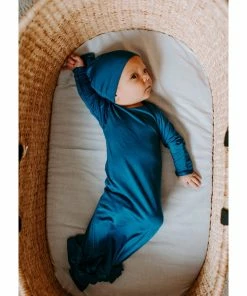 Three Little Tots Blue Knotted Beanie