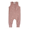 Mebie Baby Blush Daisy Organic Cotton Romper Overalls + Rompers