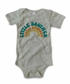 Rivet Apparel Bodysuits Little Brother Heather Stone Vintage Onesie