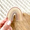 Elyse Breanne Designs Clear Brown Rainbow Sticker Paper Goods