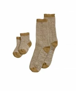 Olivia J Burnt Mustard Chunky Knit Socks