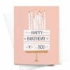 Onderkast Happy Birthday To You Cake + Candles Greeting Card