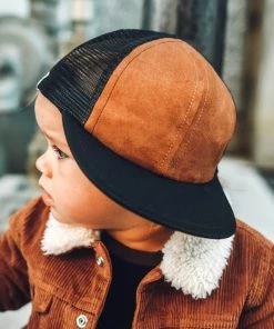 George Hats Camel Suede Trucker Hat Headwear