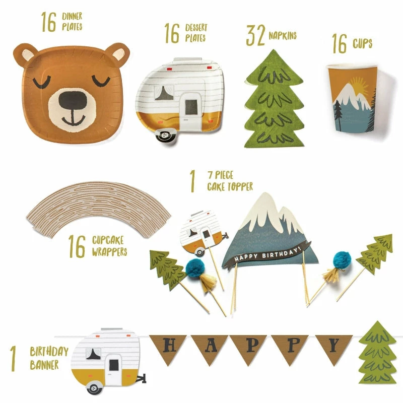 Lucy Darling Party Time Little Camper - Birthday Party Supplies In A Box 5 Lucy Darling Party Time Little Camper - Birthday Party Supplies In A Box