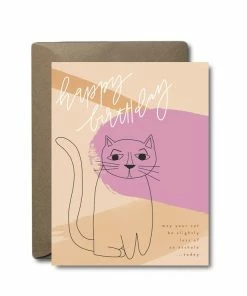 Black Lab Studio Asshole Cat Birthday Greeting Card