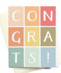 Onderkast Congrats Colorblocks Greeting Card