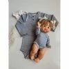 Grey Ruffle Long Sleeve Minikane Onesie