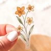 Elyse Breanne Designs Clear Yellow Daffodils Sticker Paper Goods