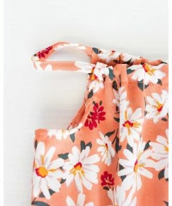 Bailey's Blossoms Coral + White Floral Tie Dress Dresses