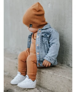 J+j Long Sleeve Mauve Corduroy + Denim Jacket