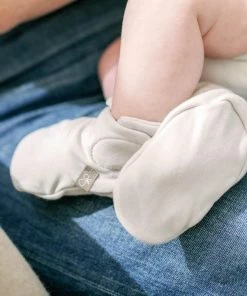 Goumi Kids Footwear Desert Mist Bamboo Organic Cotton Stay On Booties