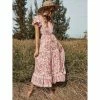 J+j Pink Floral Print Butterfly Sleeve Dress 2 J+j Pink Floral Print Butterfly Sleeve Dress