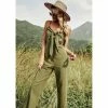 J+j Rompers + Jumpers Green Tie Front Jumpsuit