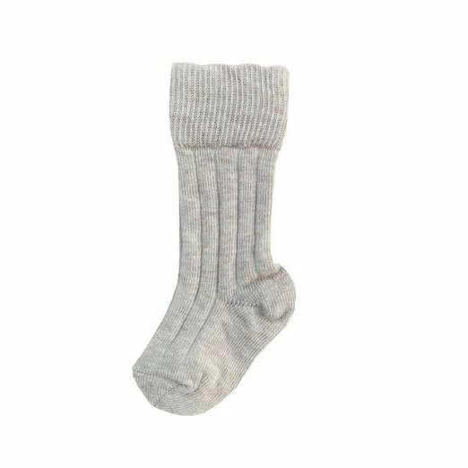 Olivia J Oatmeal Ribbed Knee High Scalloped Socks 3 Olivia J Oatmeal Ribbed Knee High Scalloped Socks