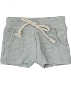 Mebie Baby Heather Grey Organic Cotton Shorts