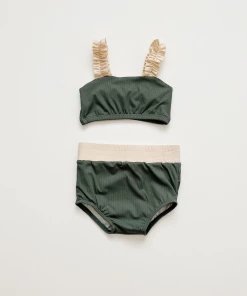 Orcas Lucille Deep Sea Strap Bandeau Bikini Set Swim