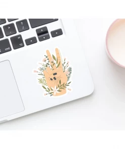 Onderkast Floral Peace Sign Sticker