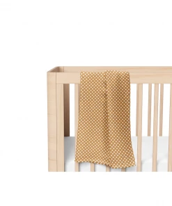 Mini Wander Polka Dot Amber Muslin Swaddle Swaddles + Blankets