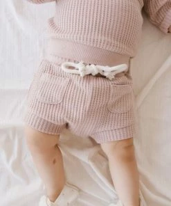 Jamie Kay Dusky Rose Organic Cotton Waffle Set Short Bloomers