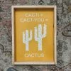Emrose Cacti + Cact-you = Cactus Mustard Yellow Sign Decor