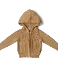 Goumi Kids Acorn Organic Cotton Knit Hoodie