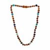 Sweet Tree Amber Cognac Amber + Green/blue Necklace 15"