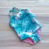 Raelo Swim Pink Palm + Blush One Piece Suit