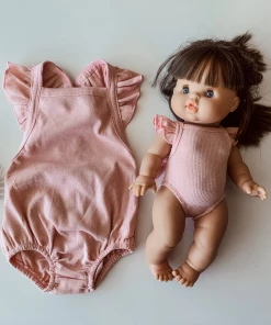 Minikane Light Pink Ruffle Bubble Romper